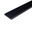 A long, black Complementary Cover Profile ~ Model C10 with a U-shaped aluminum design, shown against a white background.