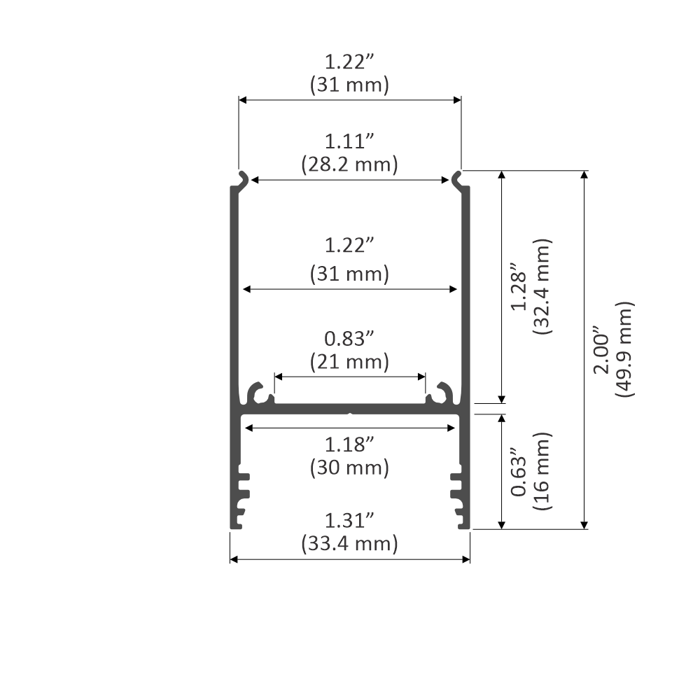 Suspended & Surface Mount LED Aluminum Channel ~ Model Combo30-01 - Wired4Signs USA - Buy LED lighting online