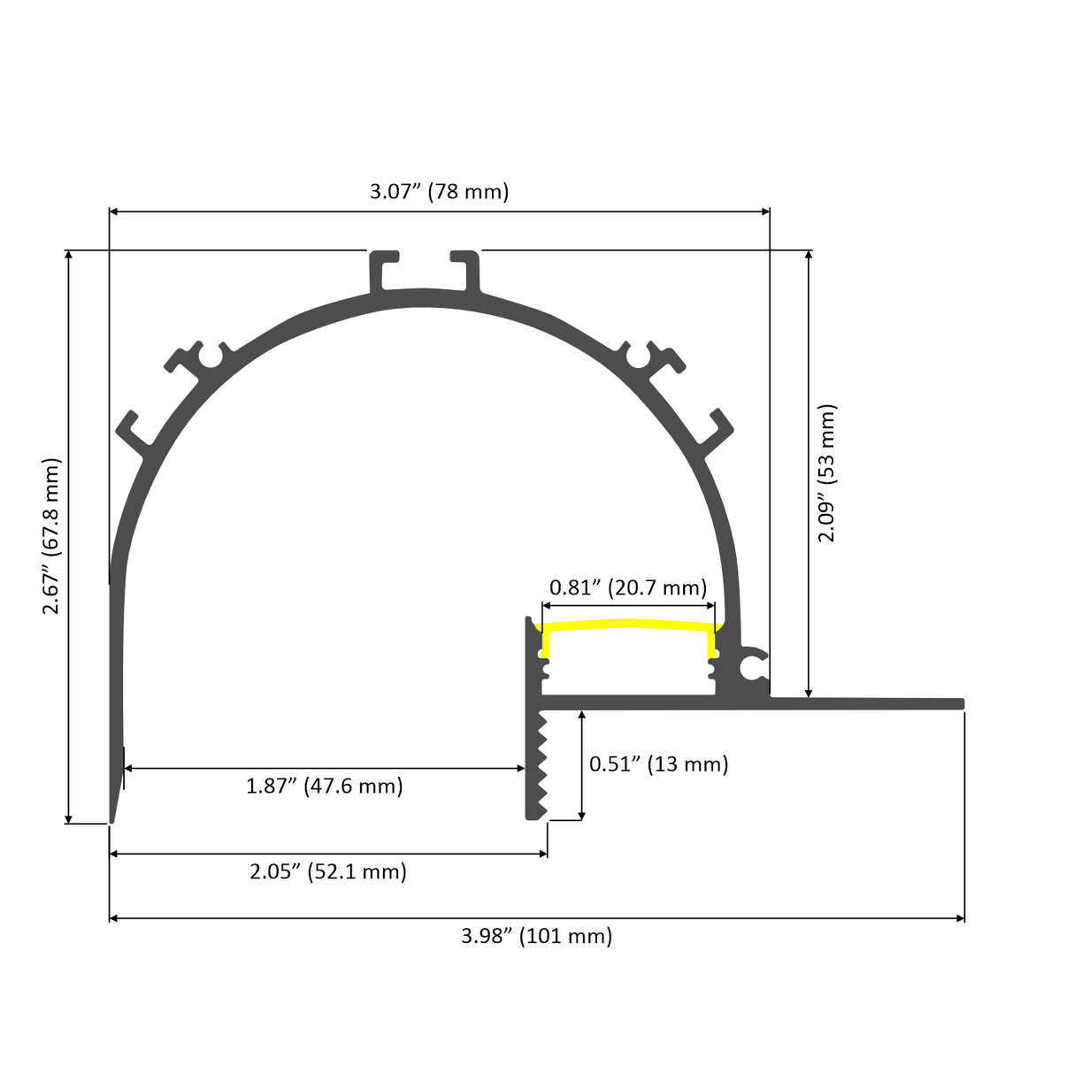 Cove Tunnel Indirect LED Lighting Channel ~ Model Caracas - Wired4Signs USA - Buy LED lighting online