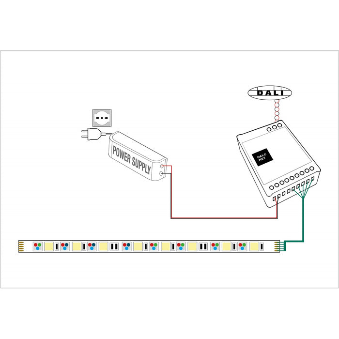 RGBW 4-Channel LED Dimmer with DALI Control ~ Model DLX1224-4CV-DALI