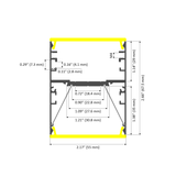 Linear Suspension Lighting LED Direct/Indirect Profile ~ Model DPL55-FL - Wired4Signs USA - Buy LED lighting online