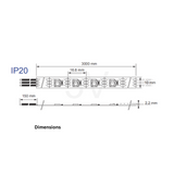 RGB Pixel SK6812 IP68 Waterproof LED Strip (5V) ~ Lantana Series