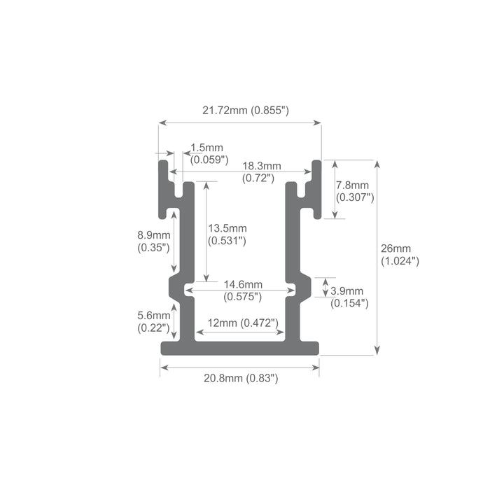 Drive-safe Embedding LED Profile ~ Model Dublin XL