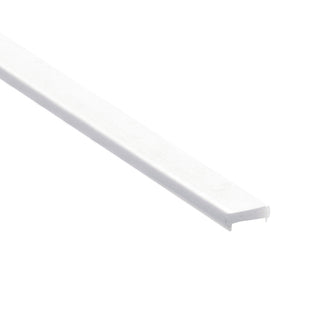 The LED Diffuser for Treadable Easy-On XL Profiles is a long, narrow, white plastic trim piece with a flat surface and slightly raised edges, shown against a plain white background.