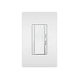 The EnoLED EnoDim Series Compact Wall Switch LED Driver & Dimmer (12V) is a white rectangular unit with a central vertical sliding lever, ideal for modern lighting setups and compatible with advanced LED dimming solutions.