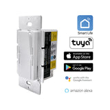 The Tunable White Wall Switch LED Driver & Dimmer (24V) from the EnoLED EnoDim Series is compatible with Smart Life, Tuya, Amazon Alexa, Google Assistant, Apple App Store, and Google Play. This smart wall switch features a built-in LED driver and dimmer, enabling easy control of tunable white LED lighting for customizable ambiance throughout your home.