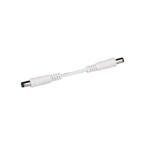 The Connecting Cable for FLX Stix CDV is a white DC power cable with cylindrical connectors and ridged grips, designed for refrigerator lighting and compatible with FLX Stix CDV setups.