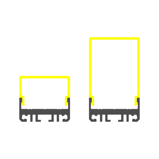 Square LED Diffuser Channel ~ Model Flo - Wired4Signs USA - Buy LED lighting online
