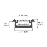 0.53" Small Recessed LED Channel ~ Model Frankfurt