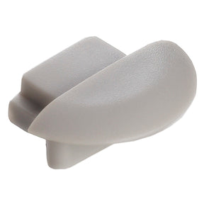 A close-up of the End Cap for Frankfurt Profile, a small gray plastic accessory with a curved top, flat base, and notched end—designed specifically for use with Frankfurt Profile lighting fixtures.