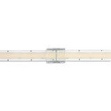 A close-up of a Glow67 Pro Series LED Strip Light Connector joining two white LED light strips with black arrow markings, set against a black background.