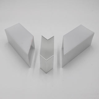 Three Translucent Elbows for Holston74 Profile are arranged on a white surface—the middle one upright, while the outer two lie on their sides, facing inward.