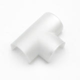 Drop Ceiling Join Cover for 1.5" round profiles, T-shaped white plastic fitting, perfect for seamless LED tube or diffuser installation, shown on a plain white background.