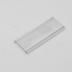 A rectangular LED Diffuser for Easy-On Slim/Mini Architectural Profiles with a textured surface, set on a plain white background, evokes the sleek design often seen in architectural profiles and lighting solutions.