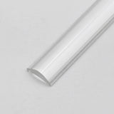 A smooth, 2m-long 30 degree optic lens for the Alu-Round profile is shown on a plain, light gray background.