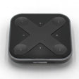 The Casambi basicDIM Bluetooth LED Wall Remote Control (Model Xpress-LR) is a black, square remote with rounded corners and four numbered buttons at each corner, plus arrow and +/- symbols in an X pattern for wireless lighting control.