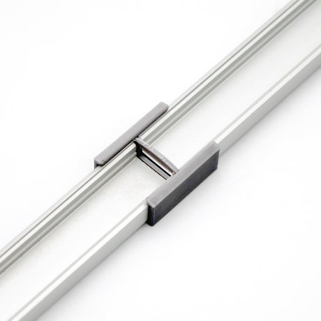A close-up of two SL7 Profiles connected by a Linear Connector for SL7 Profile, shown against a white background.