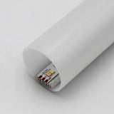 A close-up of the 1.50" Round Acrylic LED Tube (Model Sierra38) shows an LED strip partially visible inside its open end.