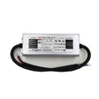 The Compact IP67 Waterproof LED Driver (24V) from the Meanwell XLG Series is a rectangular unit with black cables at each end, clear input/output labels, and technical specs on the front—designed for efficient, reliable LED power.
