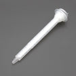 The Static Mixer for 2-Part Methacrylate 400ml 1:1 Mix features a translucent plastic spiral design, tapered tip, and threaded ACF-System twist-lock base for precise adhesive dispensing, shown against a dark background.