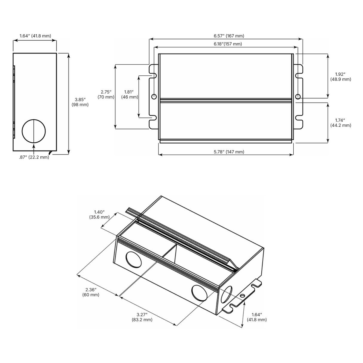 Compact Dimmable J-Box LED Driver (24V) ~ EnoLED MX1 Series