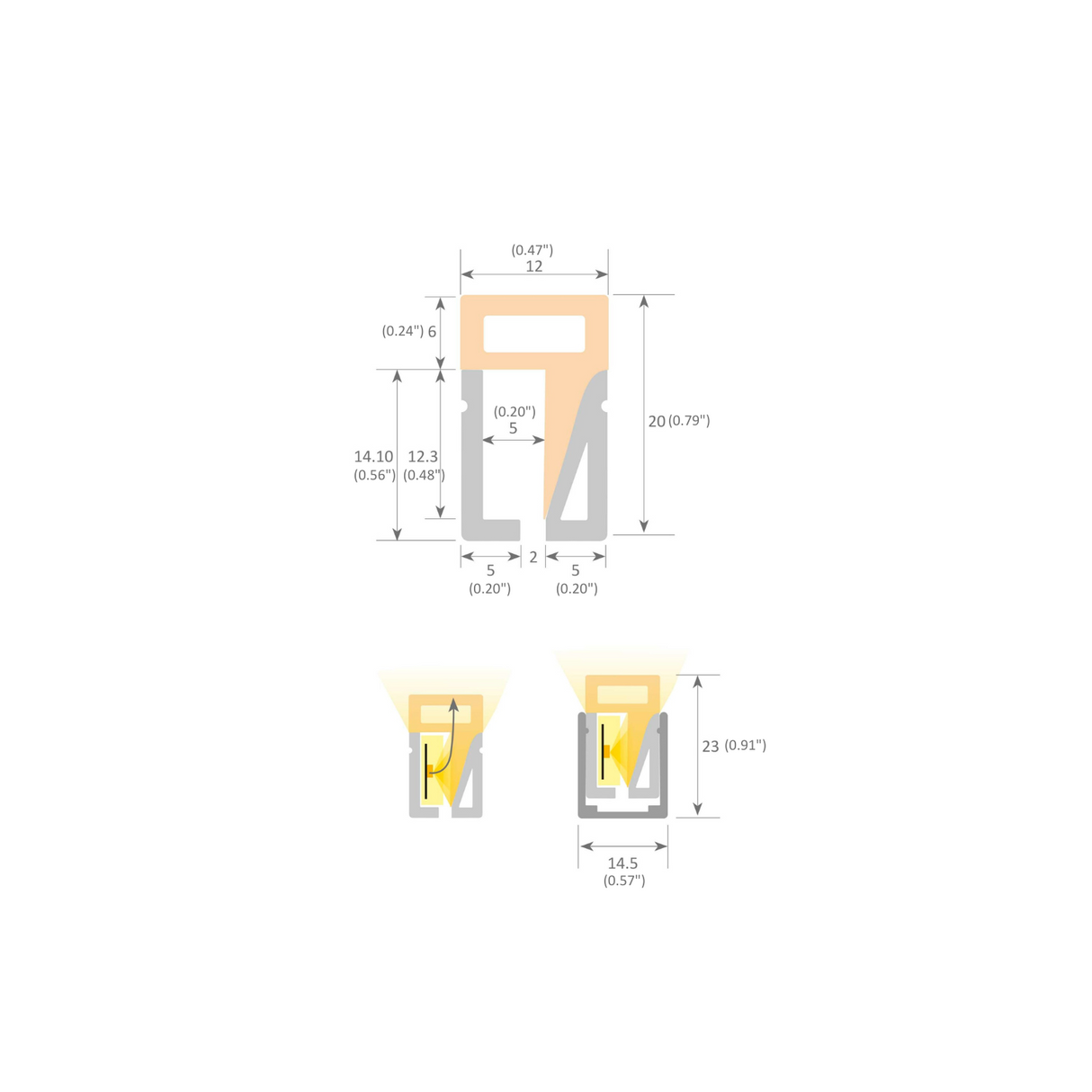 Flexible LED Neon Light Silicone Profile ~ Model Neon Las Vegas Easy