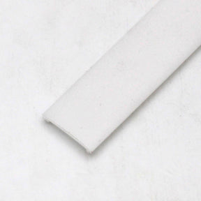 A close-up of the LED Diffuser for Standard Easy-On Profiles, a flat rectangular strip with rounded edges and a polycarbonate finish, shown on a light-colored surface.