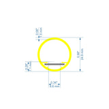 Small Round Methacrylate LED Diffuser Tube ~ Model Oslo Mini