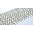 A close-up of the 7.2w PCB Narrow Rigid LED Bar shows its energy-efficient panel with rows of multicolored rectangular LED chips mounted on a white circuit board, similar to a linear grow light.