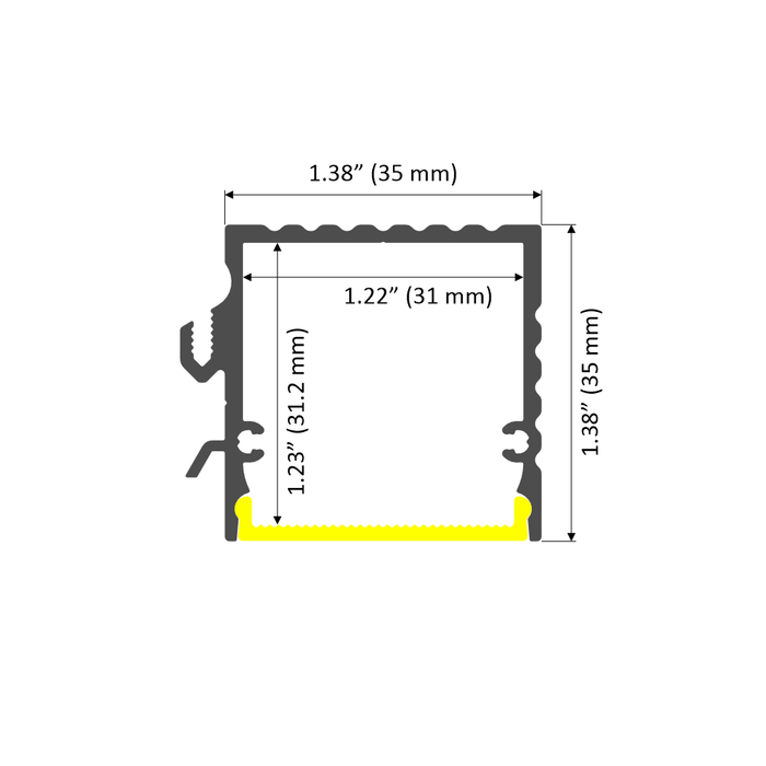 Linear LED Wall Sconce Channel PL35S For Sale | Best Prices