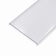 A clear, flat, rectangular sheet of ribbed plastic with slightly raised edges is displayed on a white background—ideal as a Diffuser for PLW80N, RPLW80, RPLW80-FL, and other Alu-Triangle series profiles.