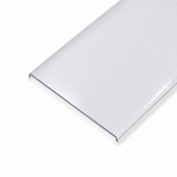 A clear, flat, rectangular sheet of ribbed plastic with slightly raised edges is displayed on a white background—ideal as a Diffuser for PLW80N, RPLW80, RPLW80-FL, and other Alu-Triangle series profiles.