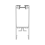 Cross-section illustration of a gray aluminum Complementary Profile, Model Pixy20-03, featuring a black inner component, displayed on a white background. The design includes interlocking grooves and notches for structural assembly, making it ideal for use as an LED mounting profile.