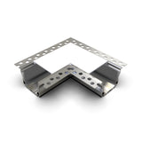A 90-degree connector for the RPL55US Profile, shown on a white background, designed to join and reinforce external corners in drywall or tile installation.