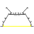 Black technical line drawing of the Recessed 3-inch LED Light Strip Channel (Model RPLW80-FL) aluminum profile cross-section, with a yellow highlighted bottom section and Scale: 85% text centered.