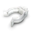 The T-Clip for LED Diffuser Redondo XL is a transparent, C-shaped acrylic mounting clip with a notched end, perfect for securing Neon Redondo XL to a T-Section Aluminum Bar.