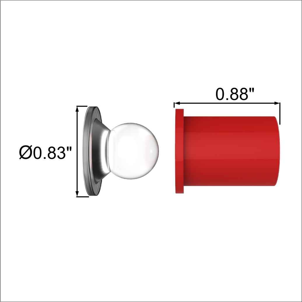 Snapfix Hidden Clip-In Acrylic Standoffs For Signs ~ Large