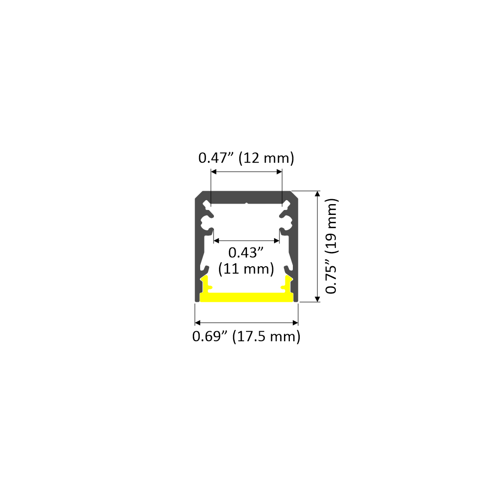 0.69" Slim Line LED Channel ~ Model SL15-FL - Wired4Signs USA - Buy LED lighting online