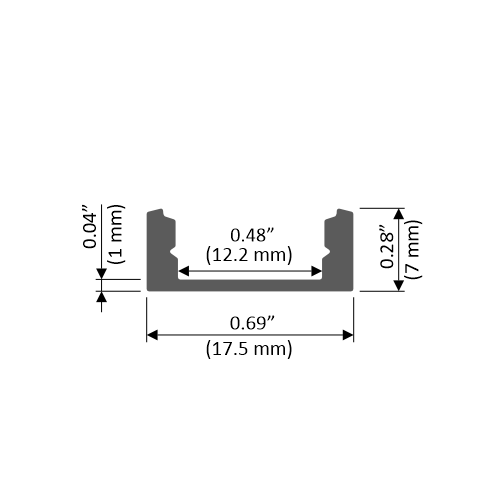 Surface Mount LED Strip Channel ~ Model SL7