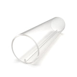 A 1.50″ Clear Round Acrylic LED Tube ~ Model Sierra38 Clear, featuring a clear, round acrylic diffuser tube with an internal channel running along the bottom.