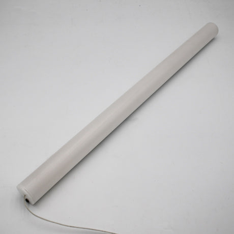 The 1.5" White Surface-mount LED Tube Lighting Fixture (24V) from the Sierra38 Series is a sleek, cylindrical plug-and-play light with an end cord, shown positioned diagonally on a plain white background.