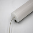 A close-up of the 1.5" White Surface-mount LED Tube Lighting Fixture (24V), Sierra38 Series, shows its cylindrical plug-and-play design with a transparent wire at one end, set against a plain white background.