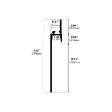 Black and white technical drawing of the Mud-in Drywall Baseboard LED Channel (Model TL-301) cross-section, showing five labeled dimensions: 0.61, 0.94, 0.48, 0.60, and larger sections of 4.68 and 3.14 mm—ideal for linear lighting.