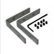 Two L Brackets for TL-401 Profile, an Allen wrench, and ten black set screws are displayed on a white background. The brackets feature multiple pre-drilled holes; bulk pricing is offered for large orders.