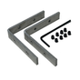 Two L Brackets for TL-401 Profile, a black hex key, and ten small black set screws are arranged on a white background.