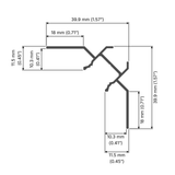 RGB LED Tile Light Strip Kit for Inside Corners (24V) ~ Nicho Series