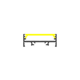 Minimalist graphic showing a horizontal yellow bar in a black, two-legged frame on white, resembling the 1.3" Low-Profile Surface Mount LED Channel (Model Vario30-01).