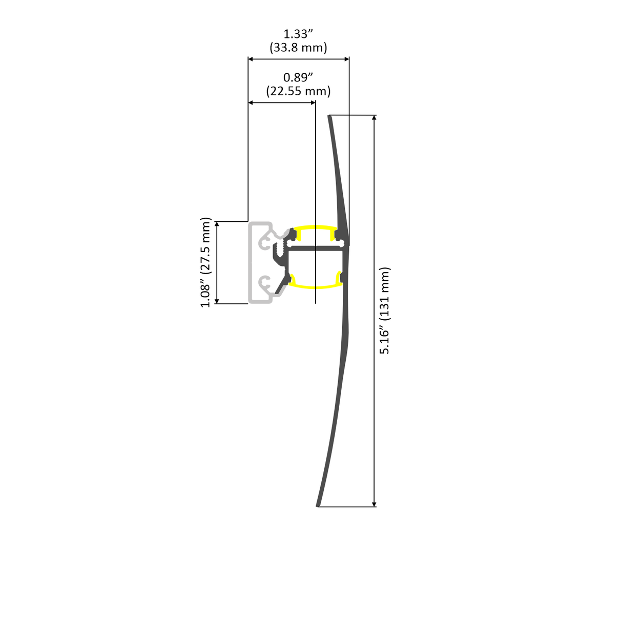 Up/Down Linear LED Sconce Channel ~ Model Wall LED Lamp - Wired4Signs USA - Buy LED lighting online