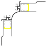 Plaster Board Cornice LED Channel ~ Model Alu-Cove3 - Wired4Signs USA - Buy LED lighting online