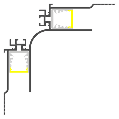 Plaster Board Cornice LED Channel ~ Model Alu-Cove3 - Wired4Signs USA - Buy LED lighting online